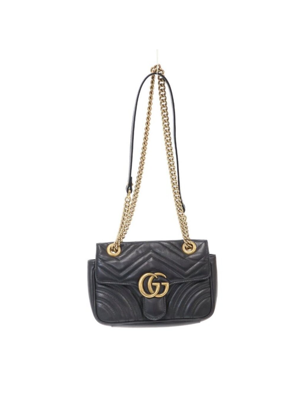 Gucci GG Marmont Small Leather Shoulder Bag Black